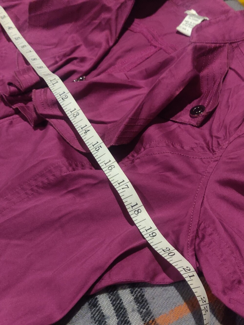 Women's Fuchsia Zip-Front Jacket Monroe And Main Cotton Spandex Size L Detailing - Picture 11 of 13